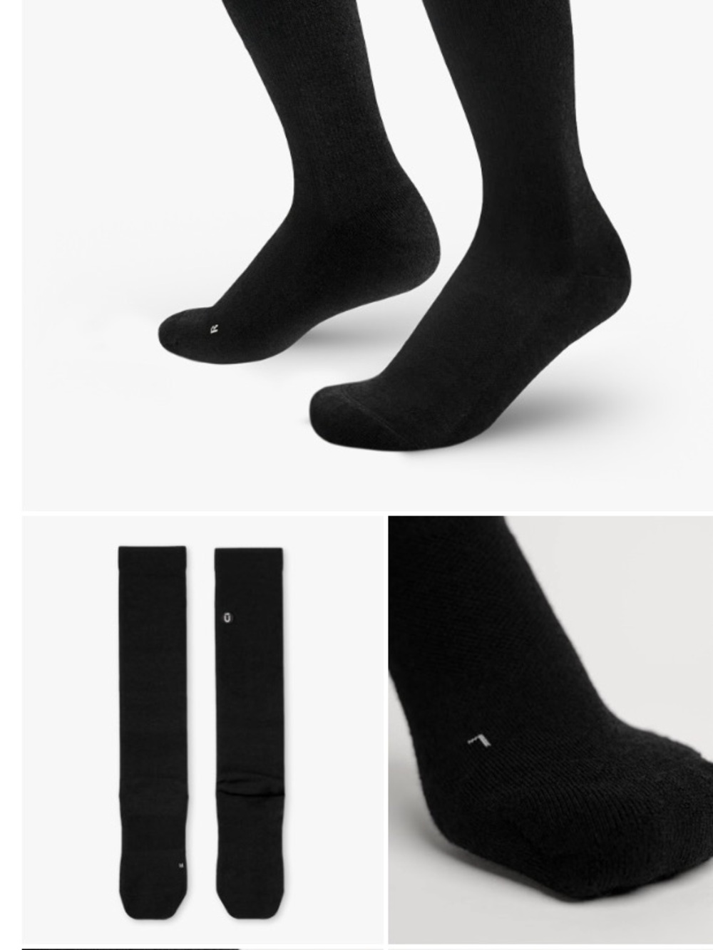 Flagship Black Merino Wool Knee High Compression Socks